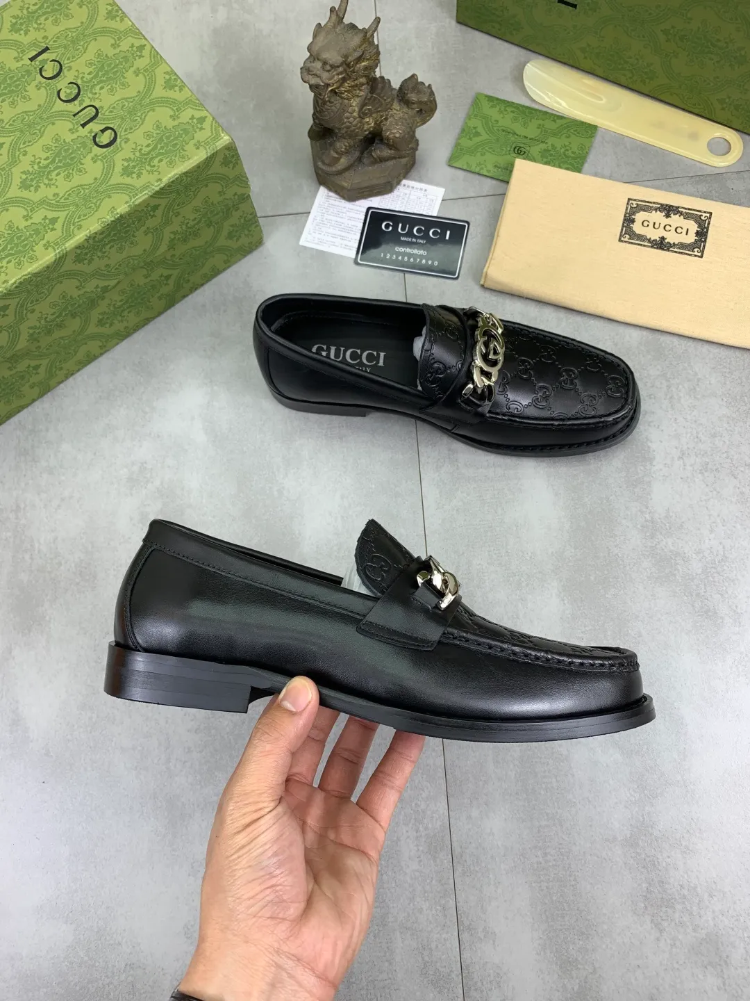Men's men's shoes 💰P480 [New style] Water-dyed cowhide 💰💎💎💎 [Gucci] GUCCI high-end men's formal business leather shoes, original order 1:1 authentic goods! Original imported high-end open-edge beaded calfskin, original metal buckle, imported first-layer cowhide lining for feet, original outsole, men's shoe size: 38-45, 4️⃣ colors available